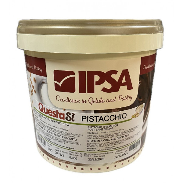 Crema spalmabile Questasi' Pistacchio 10% kg.6 Ipsa