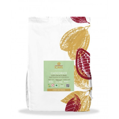 Copertura FONDENTE CHOCORICE vegana al cacao (cacao 45% minimo) kg.4 (glutenfree-vegan)) Icam