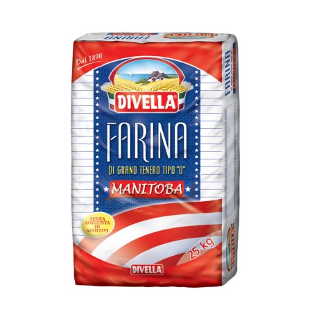 Farina tipo "0" manitoba Divella 25 Kg (sacco carta)