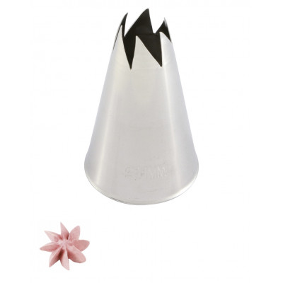 Bocchetta fiore aperto D.11 mm Inox (BA 411) Martellato