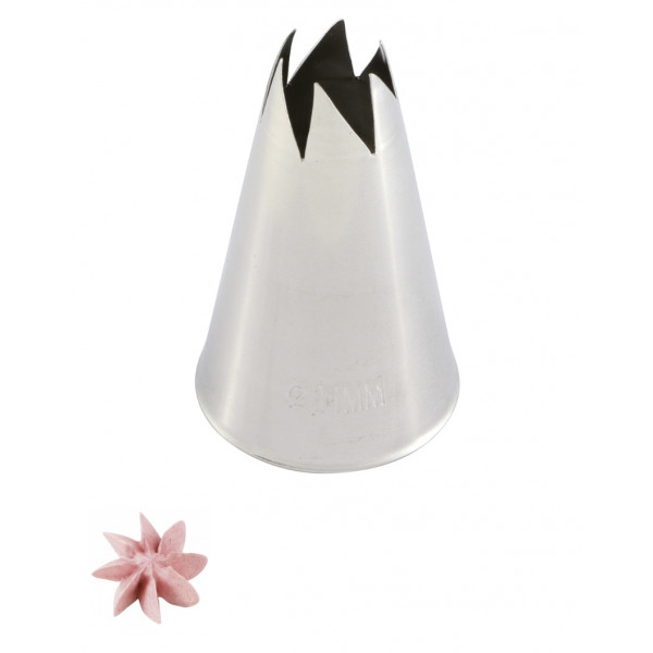 Bocchetta fiore aperto D.11 mm Inox (BA 411) Martellato