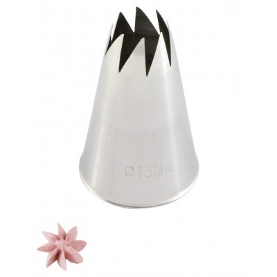 Bocchetta fiore aperto D.13 mm Inox (BA 413) Martellato