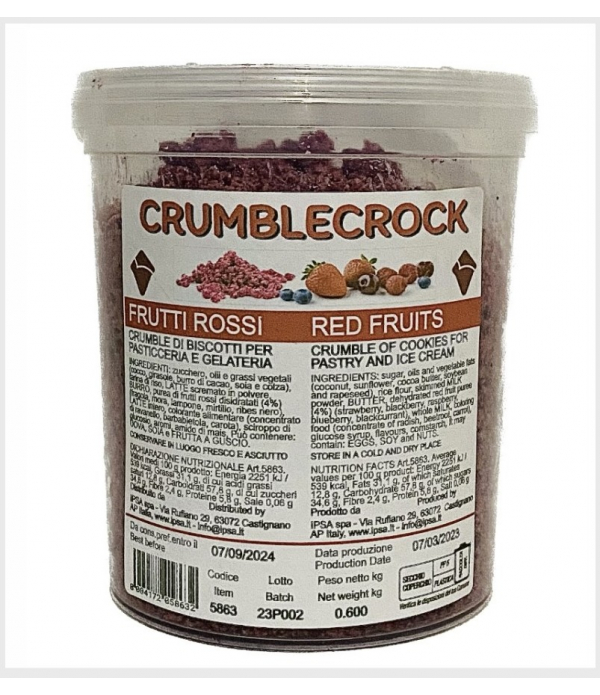 Crumblecrock biscofruttirossi gr.600 Ipsa