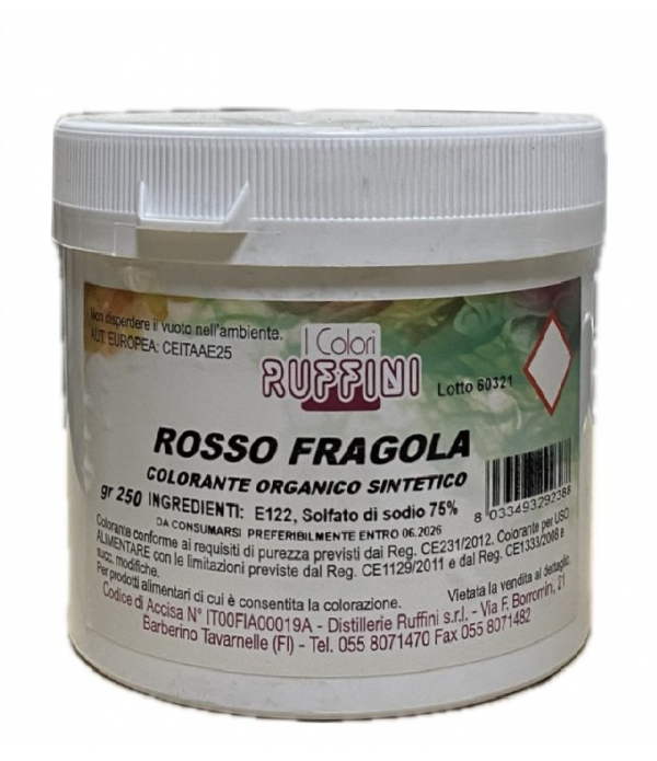 Colorante in polvere Rosso Fragola gr.250 Ruffini