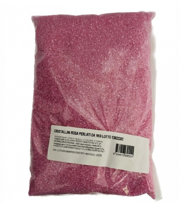 Cristalli di zucchero Rosa perlati kg.1 Boccia