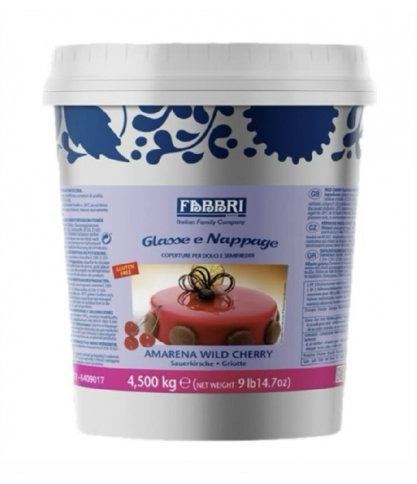 Glassa a specchio AMARENA nappage kg. 4,500 (glutenfree) fabbri