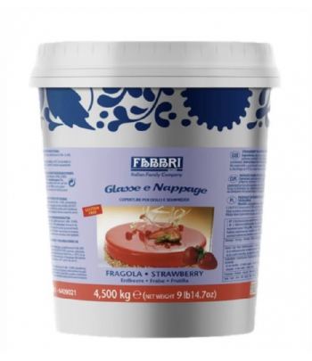 Glassa a specchio FRAGOLA nappage kg.4,500 (glutenfree) Fabbri