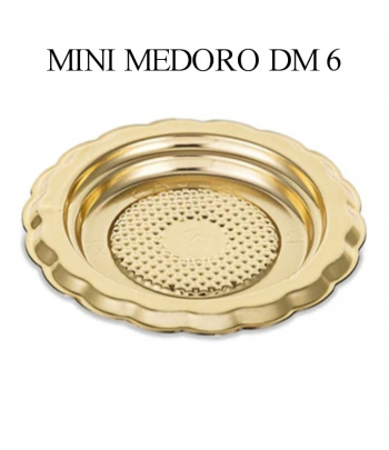 Monoporzione mini medoro dm 6 cm.oro (pz.100) Alcas