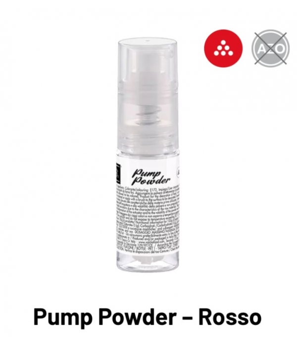 Colorante Pump-powder Rosso Perlato spray alimentare gr.10 Volcke