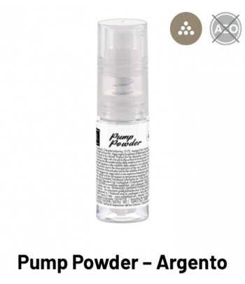 Colorante Pump-powder Argento Perlato spray alimentare gr.10 Volcke