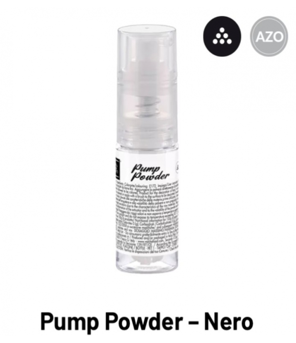 Colorante Pump-powder Nero Perlato spray alimentare gr.10 Volcke