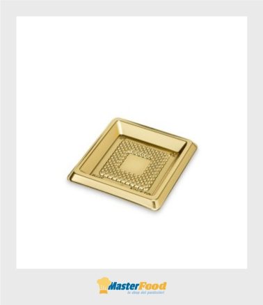 Monoporzione mini medoro quadrato cm.6.5 x 6.5 oro (pz.100) Alcas
