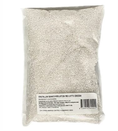 Cristalli di zucchero Bianco perlati kg.1 Boccia