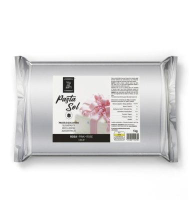 Pasta di zucchero rosa kg.1 Volcke