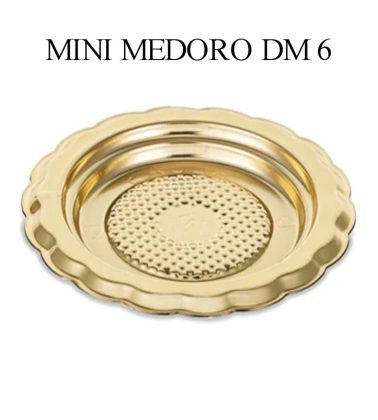 Monoporzione mini medoro dm 6 cm.oro (pz.100) Alcas