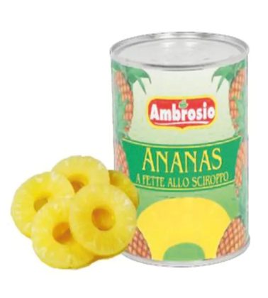 Ananas sciroppate 10 fette gr.565 Ambrosio