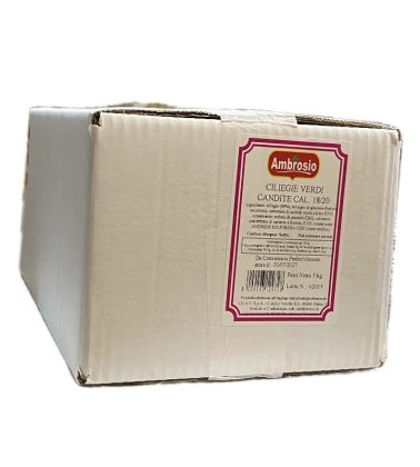 Ciliegie verdi candite calibro 18/20 kg.5 Ambrosio