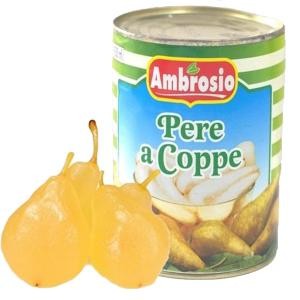 Pere a coppe sciroppate Ambrosio 820 gr