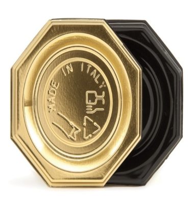 Monoporzione ottagonale dm 6,5 cm colore oro PZ.100 Martypack