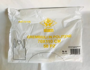 Grembiuli in politene bianco 70 x 110 cm (50 pz)