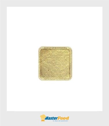 Monoporzione Pizzi in cartoncino quadrata color oro 11x11cm oro (50 pz) Novaservice
