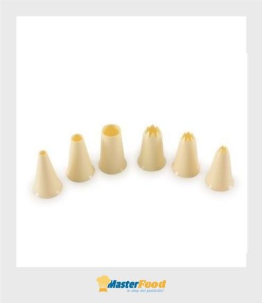 Bocchette decorative in plastica (set misto n.6 pezzi) Martellato