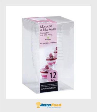 Monoporzione Bicchierino coppetta wave scatola pvc pz.12 Martellato