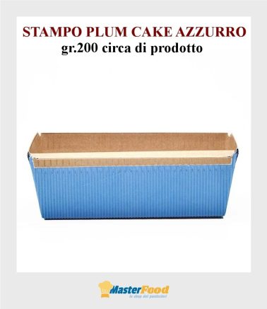Stampo cottura forma Plum cake azzurro gr.200 in carta micronda