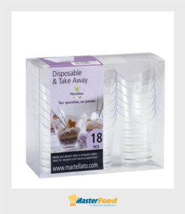 Monoporzione Bicchierino coppetta wave scatola pvc pz.18 Martellato
