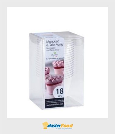 Monoporzione Bicchierino Coppetta scatola pvc pz.18 Martellato