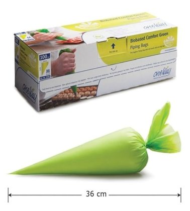 Sac à poche verde antiscivolo pz.100 pipingbags misura M cm.36x20 wfd