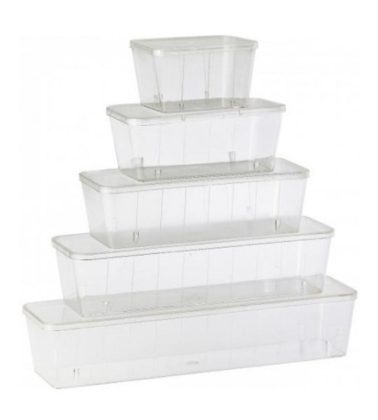 Vaschetta torrone trance n.12 porzioni rettangolare con coperchio pz.10 GPplast