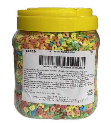 Letterine in zucchero kg.1 wfd