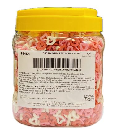 Cuori cornice in zucchero kg.1 wfd