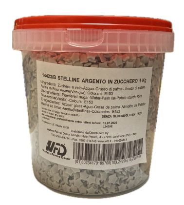 Stelline Argento in zucchero kg.1 (glutenfree) wfd