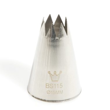 Bocchetta decorative foro stella D.15 mm Inox (BS 115) Martellato