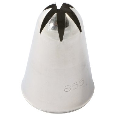 Bocchetta decorative stella a punta chiusa (Mod:BC 0855) D.20 mm Inox Martellato