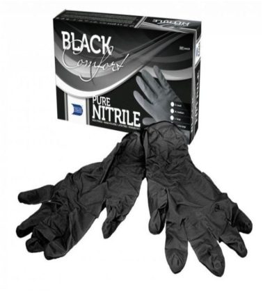 Guanti nitrile neri (misura M) pz.100 Imballaggi
