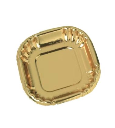 Monoporzione quadrata oro cartoncino cm.10x10 (pz.50) Novaservice
