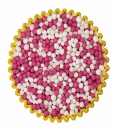 Decorazione rosa/bianco mompariglia gr.500 Diamanti