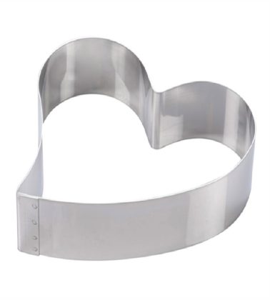 Stampo cuore inclinato grande (H5 mm) Martellato