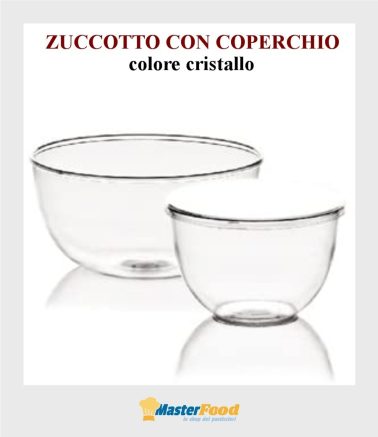 Zuccotto con coperchio gr.100 colore cristallo pz.25