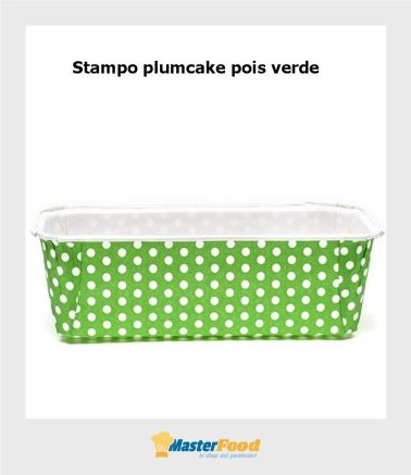 Stampo cottura forma Plum cake verde pois gr.500 in cartoncino Novaservice