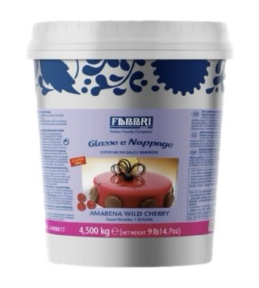 Glassa a specchio AMARENA nappage kg. 4,500 (glutenfree) fabbri