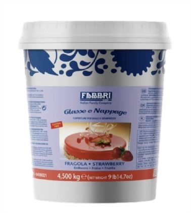 Glassa a specchio FRAGOLA nappage kg.4,500 (glutenfree) Fabbri