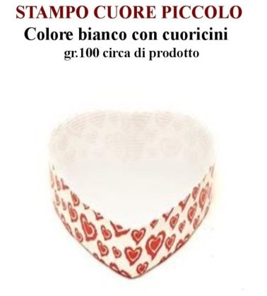 Stampo Cuore forma cottura g.100 Bianco e Rosso (pz.30) Novaservice