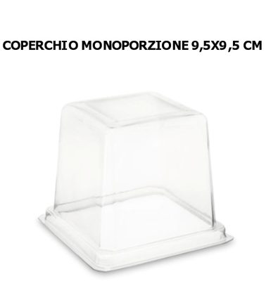 Coperchio mini medoro quadrato 9.5 x 9.5 cm. pz.50 Alcas