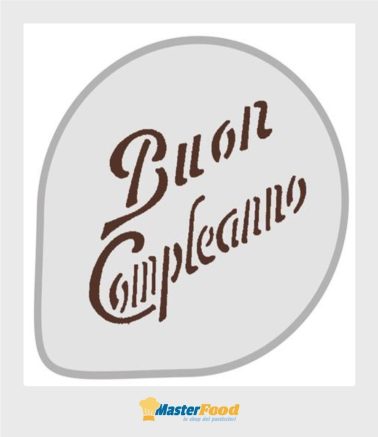 Stencil per torte Buon compleanno (mask43) Martellato