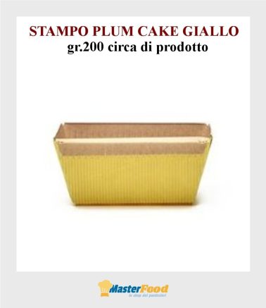 Stampo da cottura PLUMCAKE GIALLO gr.200 in carta micronda