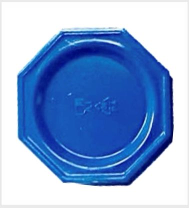 Monoporzione ottagonale azzurra dm 6.5 cm. (pz.100)